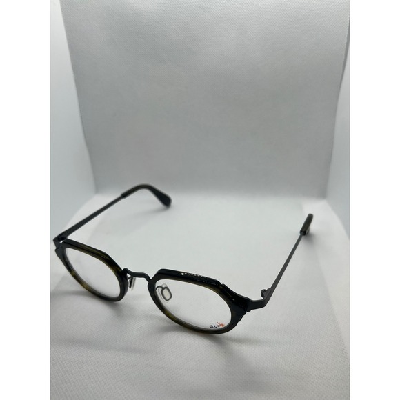 Say Oh  Octagon Eyeglasses Frames Silver Green Black Unique Designer Glasses - Picture 1 of 5